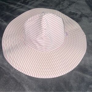 Pink Striped Wide Brim Hat